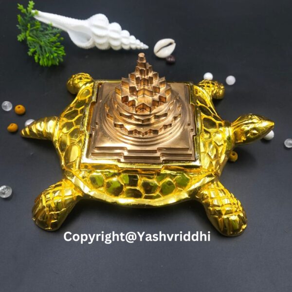 Copper 3 Inch Meru Shree Yantra with Panchdhatu kachua - Image 5