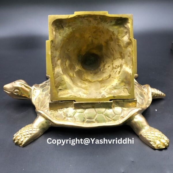 Panchdhatu 5 Inch Meru Shree Yantra (Hollow) With Panchdhatu Kachua - Image 6