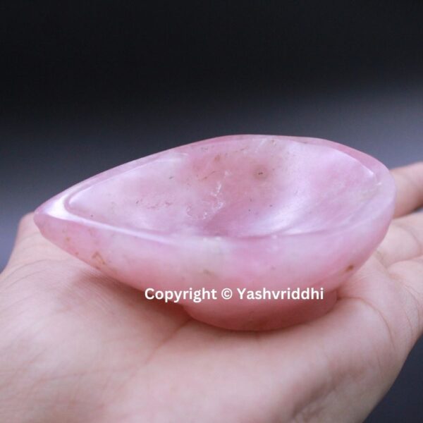 Divine Rose Quartz Crystal Diya - Image 5