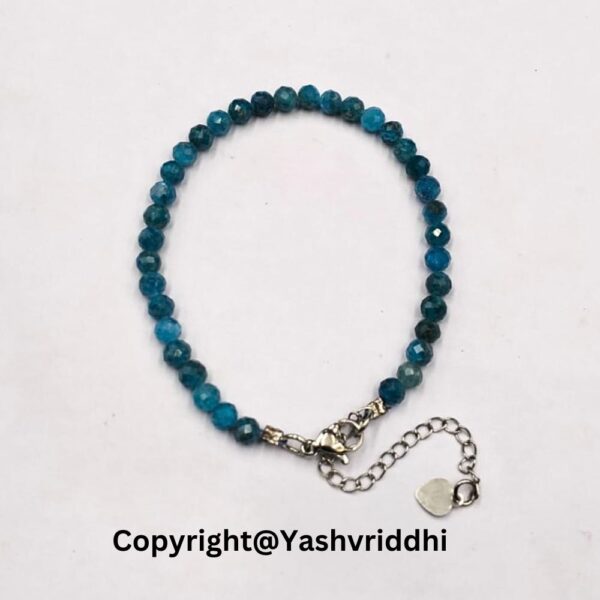 "Vibrant Blue Apatite Crystal Bracelet for Balance"