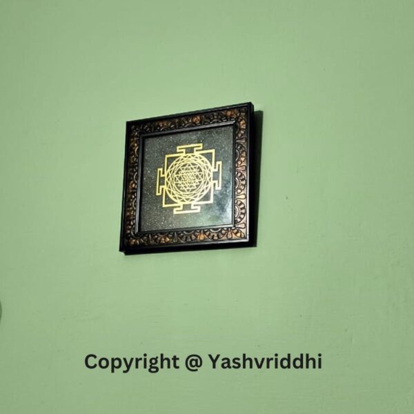 "Golden Geometry: Pyrite Shri Yantra Plate" - Image 7