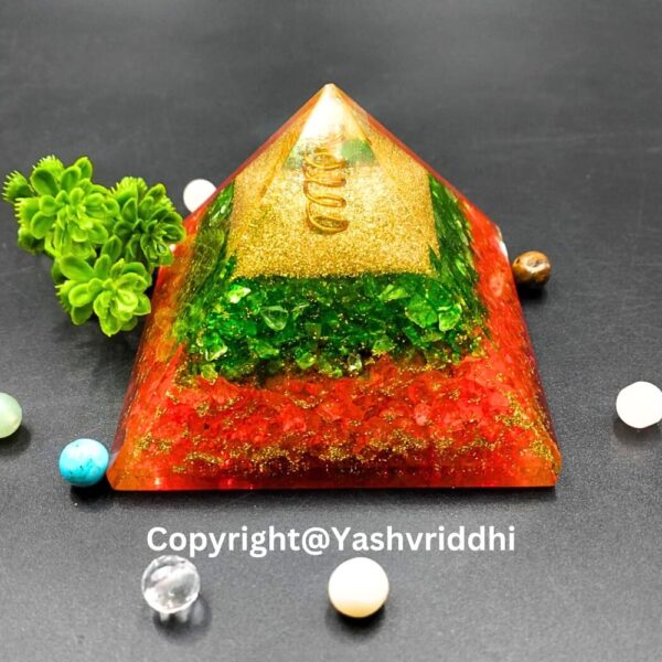 Orgonite Pyramid in Crystal Gemstone