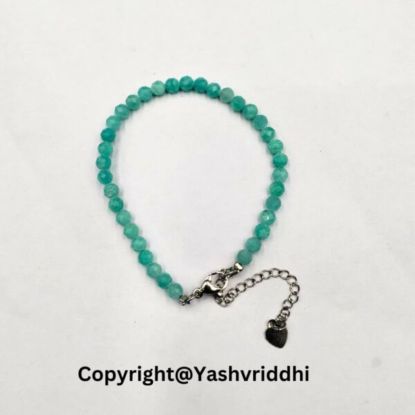 "Healing Amazonite Bracelet – Natural Stone for Calming Energy"