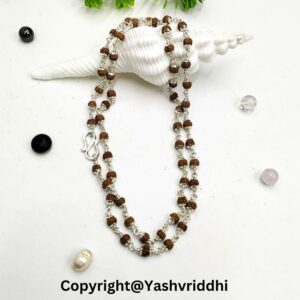 "Premium Rudraksha Silver Mala for Meditation and Blessings" - Image 2