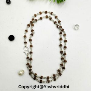 "Premium Rudraksha Silver Mala for Meditation and Blessings" - Image 3