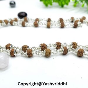 "Premium Rudraksha Silver Mala for Meditation and Blessings" - Image 5