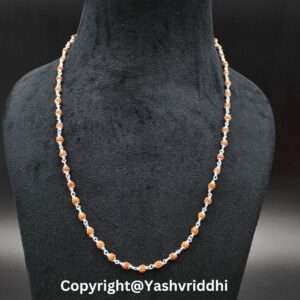 "Premium Rudraksha Silver Mala for Meditation and Blessings" - Image 6