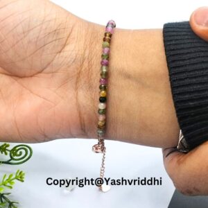 "Colorful Balance: The Multi-Tourmaline Bracelet" - Image 7